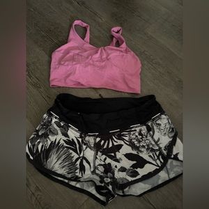 Lululemon bra and shorts as a set